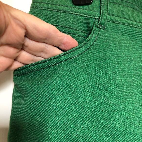 MEGAN RENEE - 🎉HP x 3🎉 NWOT - L Sz 33 (12/14) Green Denim Bodycon Mini Skirt - Picture 11 of 16